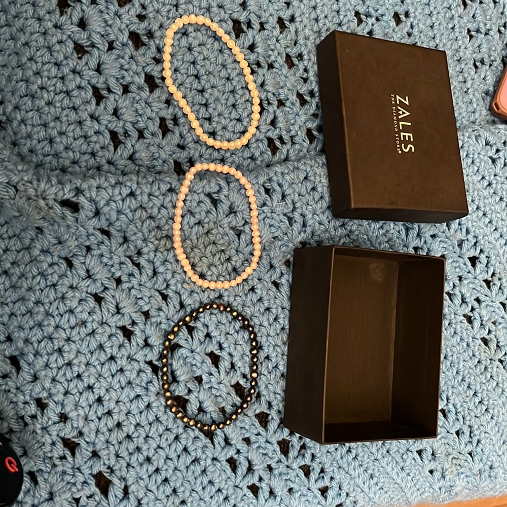 3 pearl bracelets